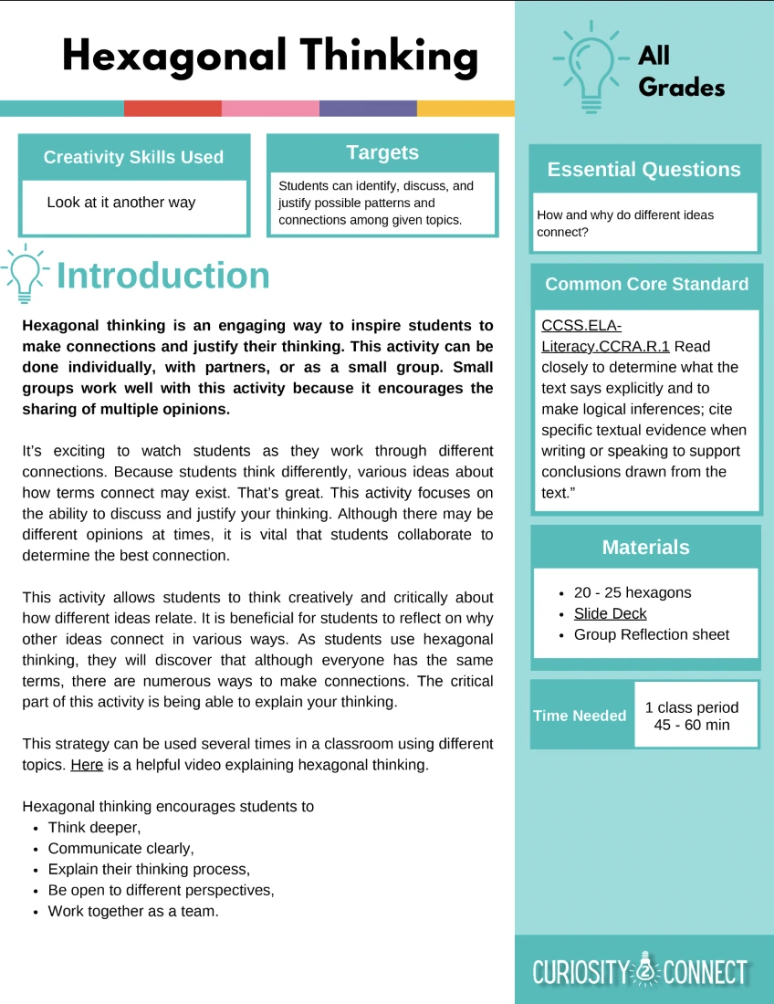 Katie's Hexagonal Thinking